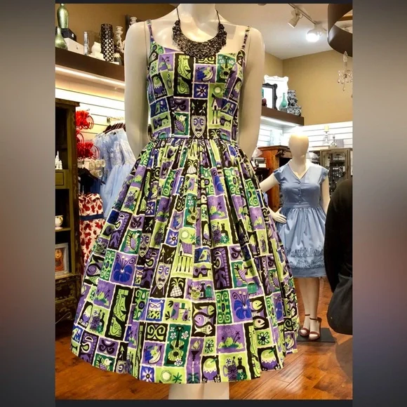 Pinup Girl Clothing Tiki Tiles Jenny Dress - Picture 2 of 4